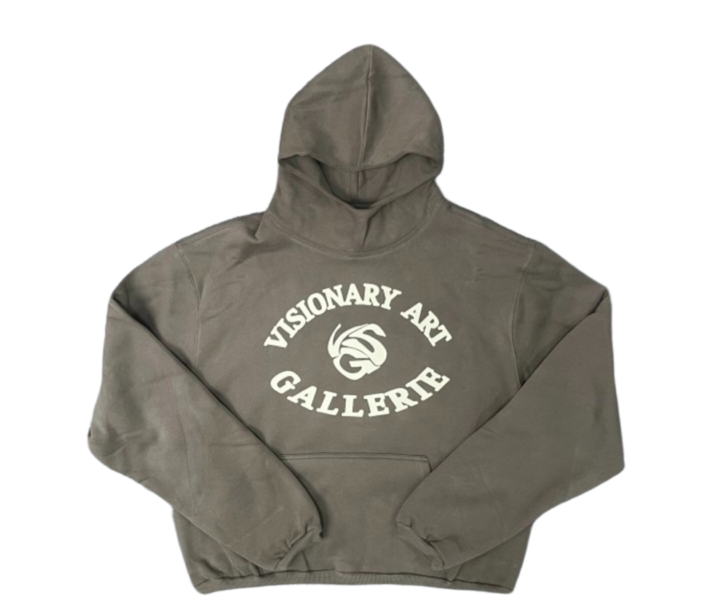 Visionary Art Gallerie hoodie – Charcoal Green/Cream