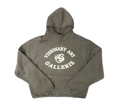 Visionary Art Gallerie hoodie – Charcoal Green/Cream